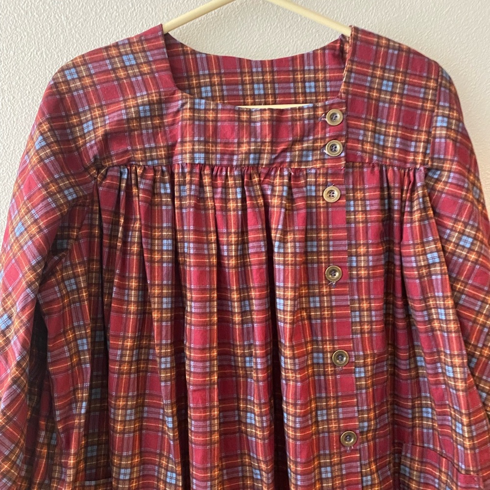 Handmade Merchant & Mills ‘Omilie’ Plaid Button up Dress dress - Picture 2 of 13